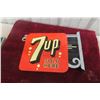 Image 7 : 7UP Metal 2-Sided Flange Sign, 1940s, 15" x 10 1/2"