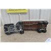 Image 18 : Smith-Miller Silver Streak Toy Semi Truck & Trailer Pressed Steel, 1940s–50s, 23"