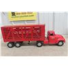 Image 1 : Tonka Livestock Semi Truck & Trailer Pressed Steel, 1950s, 23 1/2"