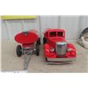Image 6 : Smith-Miller Mobilgas Tanker Truck & Trailer Pressed Steel, 1950s, 35"