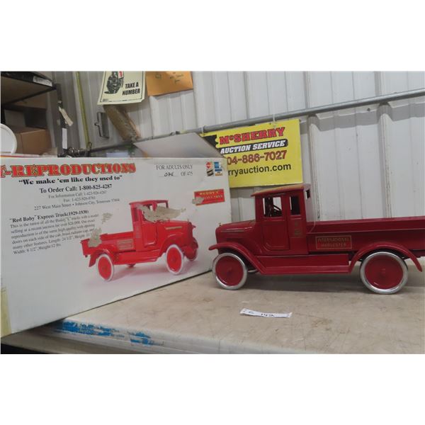Buddy L T-Reproductions Red Baby International Express Truck Replica of 1929, 24 1/2" Long, Limited