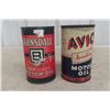Image 1 : 2 Quart Oil Cans: AVIO Aviation & Barnsdall