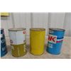 Image 5 : 6 Quart Full Oil Cans: Coop, Shell, Kendall, Quaker State