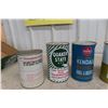 Image 8 : 6 Quart Full Oil Cans: Coop, Shell, Kendall, Quaker State
