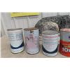 Image 8 : 6 Quart Full Oil Cans: Pennzoil, Veedol, Gulf, Texaco