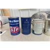 Image 8 : 6 Quart Full Oil Cans: Red Ram, Pennzoil, Sico, RPM, STP