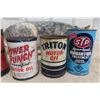 Image 2 : 6 Quart Oil Cans: STP, Triton, Power Punch, Bornside, Shell, Esso