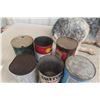 Image 8 : 6 Quart Oil Cans: STP, Triton, Power Punch, Bornside, Shell, Esso