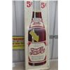 Image 2 : Pepsi-Cola Metal Embossed Vertical Sign, Double Dot, 16" x 48" Vintage