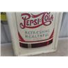Image 7 : Pepsi-Cola Metal Embossed Vertical Sign, Double Dot, 16" x 48" Vintage