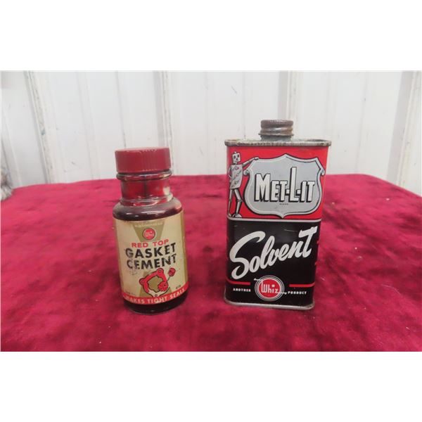 2 Whiz Solvent 1) Metal-It 4 Oz And Red Top Gasket Cement 2 Oz