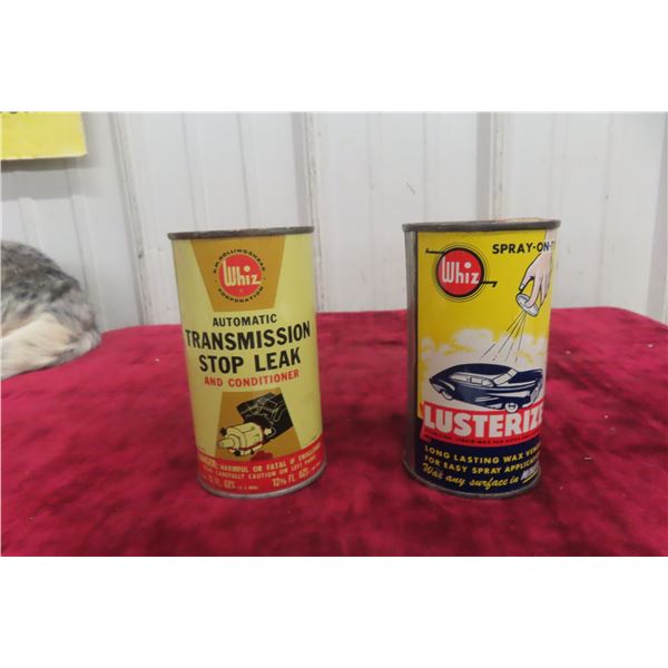 2 Whiz 12 Oz Cans Auto Trans Leak And Lusterlize Wax