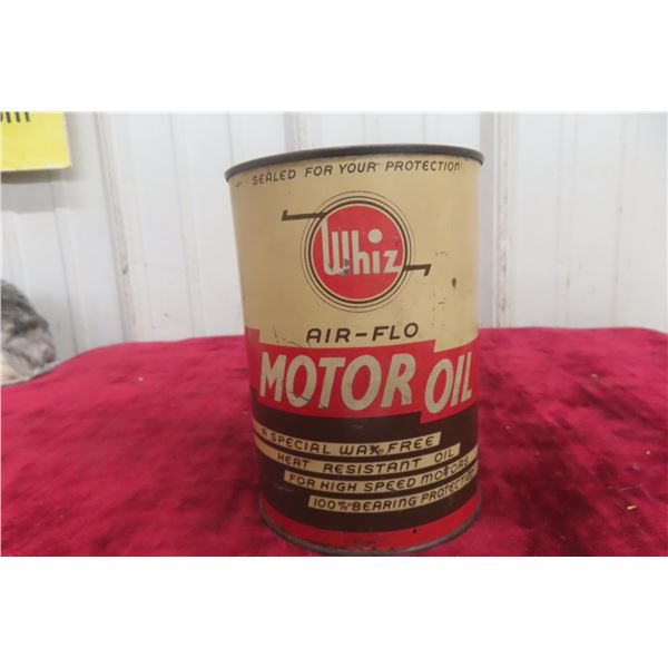 Whiz Air Flo Motor Oil Quart Can With Product