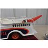 Image 4 : Buddy L Firestone Tire Service Pressed Steel Wrecker Truck 1953 Professionally Restored 24"