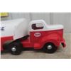 Image 2 : Otaco Minnitoy Esso Tanker Truck And Trailer Pressed Steel 1940s Or 1950s Professionally Restored 2