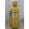 Image 1 : Gilbarco Calco-Meter Gas Pump White Rose 1940s Or 1950s With Reproduction Globe - Professionally Re