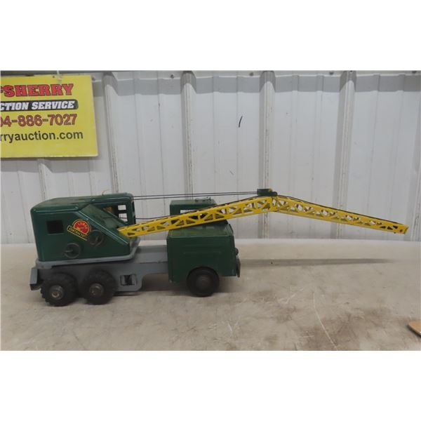 Marx Lumar Contractor Mobile Crane Truck Pressed Steel 1950s Or 1960s 16" Plus Boom