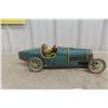 Image 10 : Paya Tinplate Windup Toy Car 1930s Bugatti Type 35 Reproduction Limited Series 579 Of 970 19"