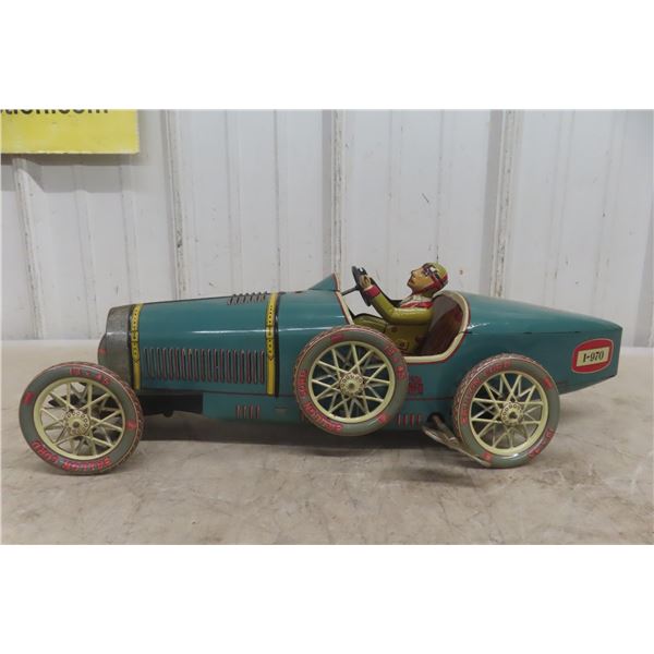 Paya Tinplate Windup Toy Car 1930s Bugatti Type 35 Reproduction Limited Series 579 Of 970 19"