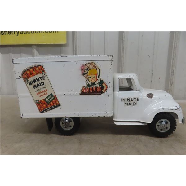 Tonka Minute Maid Delivery Box Truck Pressed Steel 1950s 14" Long
