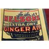 Image 4 : Nelson’s Ginger Ale Metal Tin Embossed Sign, 1930s, 4 1/2" x 13 1/4"
