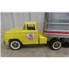Image 10 : Tonka White Rose Truck & Trailer Pressed Steel & Aluminum, 1960s, 26" Professionally Restored