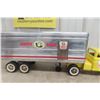 Image 3 : Tonka White Rose Truck & Trailer Pressed Steel & Aluminum, 1960s, 26" Professionally Restored
