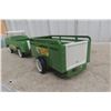 Image 11 : NyLint Lawn & Garden Toy Set Pressed Steel Ford Econoline Pickup & Trailer, 1960s, 21"