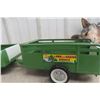 Image 12 : NyLint Lawn & Garden Toy Set Pressed Steel Ford Econoline Pickup & Trailer, 1960s, 21"