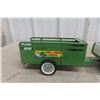 Image 3 : NyLint Lawn & Garden Toy Set Pressed Steel Ford Econoline Pickup & Trailer, 1960s, 21"
