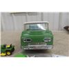 Image 4 : NyLint Lawn & Garden Toy Set Pressed Steel Ford Econoline Pickup & Trailer, 1960s, 21"