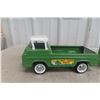 Image 7 : NyLint Lawn & Garden Toy Set Pressed Steel Ford Econoline Pickup & Trailer, 1960s, 21"