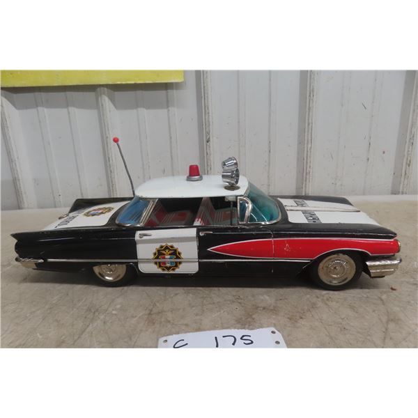 Ichiko Made in Japan Buick Highway Patrol Friction Car, 1950s–60s, 17 1/2"