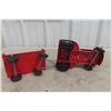 Image 10 : Tonka Airport Service Set Pressed Steel Tractor Tug & Luggage Wagon, 1960s, 17 1/2"