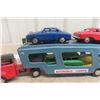 Image 10 : SSS Japan Friction Worldwide Automobile Carrier With 3 Cars & Box, 1950s, 17"