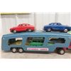 Image 4 : SSS Japan Friction Worldwide Automobile Carrier With 3 Cars & Box, 1950s, 17"