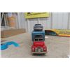 Image 7 : SSS Japan Friction Worldwide Automobile Carrier With 3 Cars & Box, 1950s, 17"