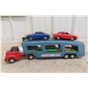 Image 8 : SSS Japan Friction Worldwide Automobile Carrier With 3 Cars & Box, 1950s, 17"