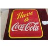 Image 1 : 1941 Have a Coca-Cola Porcelain 2-Sided Flange, 19" x 17 1/2"