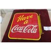 Image 6 : 1941 Have a Coca-Cola Porcelain 2-Sided Flange, 19" x 17 1/2"