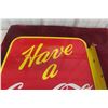 Image 7 : 1941 Have a Coca-Cola Porcelain 2-Sided Flange, 19" x 17 1/2"