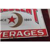 Image 6 : Crescent Metal Tin Embossed Beverage Sign, 1950s, 13 1/2" x 19 1/2"