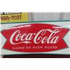 Image 3 : Coca-Cola Metal Tin Sign, French Graphic, 1950s–60s, 31 1/2" x 11 1/2"