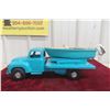 Image 1 : Buddy L Dock Co Marine Toy Truck & Boat Pressed Steel, 1950s–60s, Truck 14 1/2" Boat 9"
