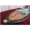 Image 3 : Handcrafted Wooden Model Riva Aquarama Luxury Speed Boat, 1960s, 21"