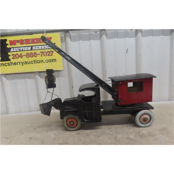 Chein Hercules Mack Steam Shovel Pressed Steel 1920s Or Early 1930s Truck 17" Plus Boom