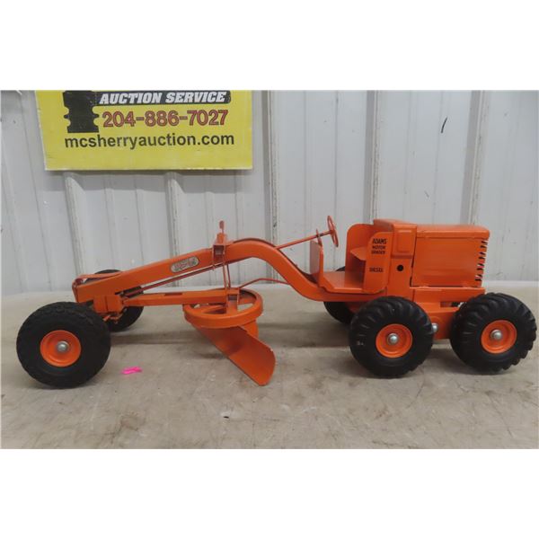 Doepke Model Toys Adams Motor Grader Pressed Steel 1940s Or 1950s 25"