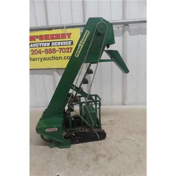 Doepke Model Toys Barber Greene Bucket Loader Machine 1950s Pressed Steel 10" Long, 18 1/2" Height