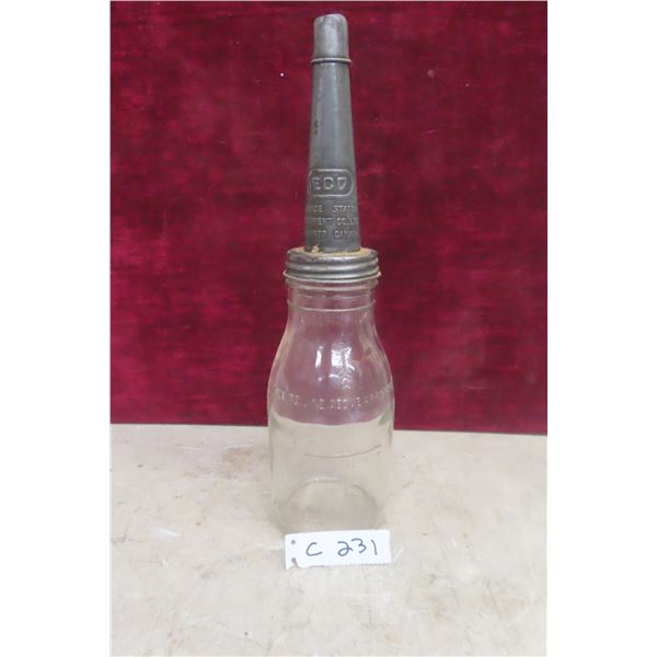 Eco Imperial Quart Oil Bottle With Cap And Funnel