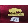 Image 1 : 1930 Canada National Parks Buffalo Grill Badge Brass 4 1/2" x 3"